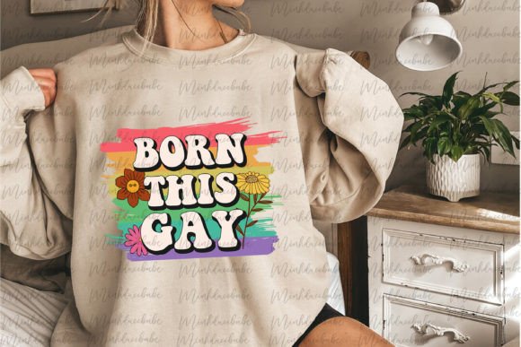 Download Retro Born This Gay, LGBT Png - Lgbt png Collection
