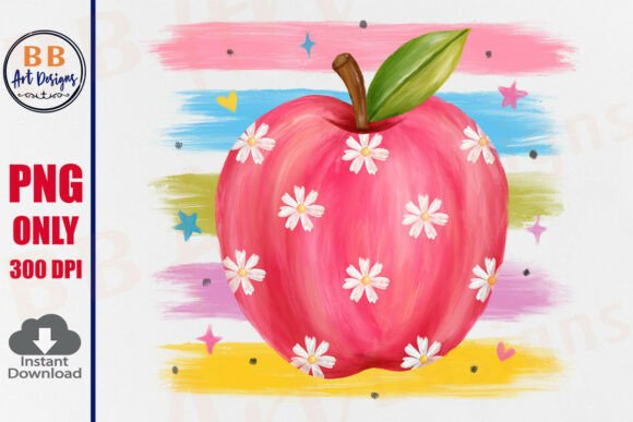 Download Preppy Stripes School Teacher Apple PNG - Teacher apple png Collection